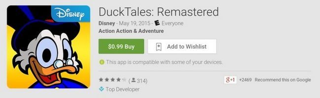Fotografía - DuckTales: Remastered es actualmente tan sólo 99 centavos en el Play Store, un descuento del 90% Incluso Tío Gilito saltaría En