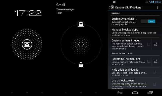 Opciones DynamicNotificatons