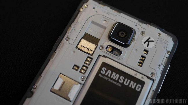 Samsung Galaxy Note 4 pilas AA tarjeta sd 4