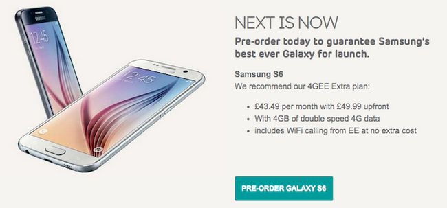 Fotografía - Galaxy S6 y S6 Edge Pre-Pedidos es vivo en el Reino Unido el EE, O2, Vodafone, y Carphone Warehouse