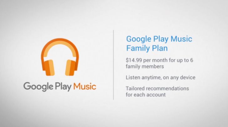 Fotografía - Google anuncia Play Music Familia suscripción, $ 14,99 por mes para hasta 6 personas