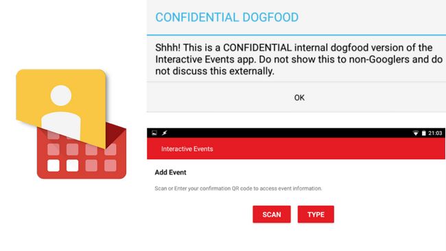Eventos Google Interactive Dogfood advertencia confidencial