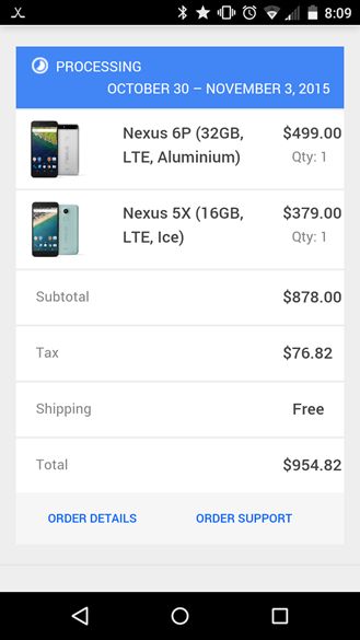 Fotografía - Google está empezando a cargar tarjetas de crédito para Nexus 6P Órdenes - envío no puede estar demasiado lejos