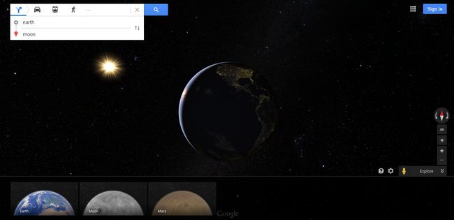 Mapas de Google Earth Luna Marte