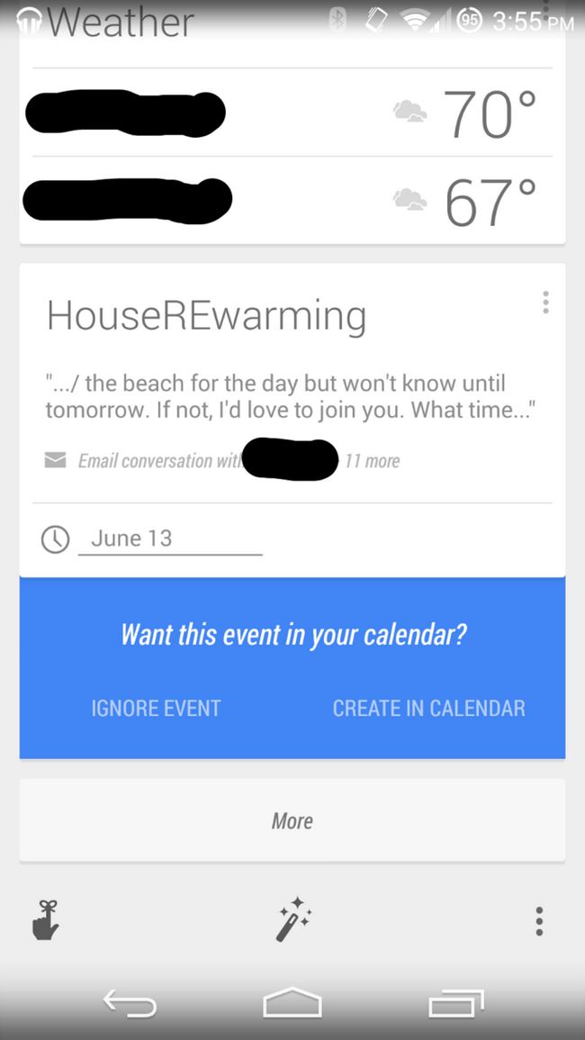 Google ahora eventos de correo electrónico