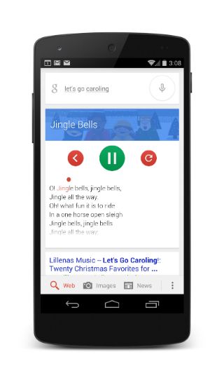 Google ahora Permite's Go Caroling on Android