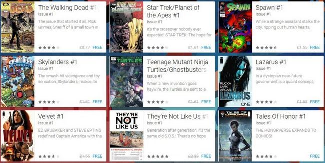 Google Play Libros cómics gratis