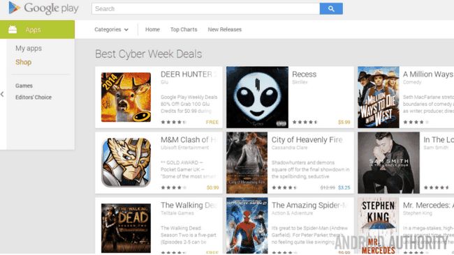 Google Play Deals tienda Best Semana Cibernética 2014