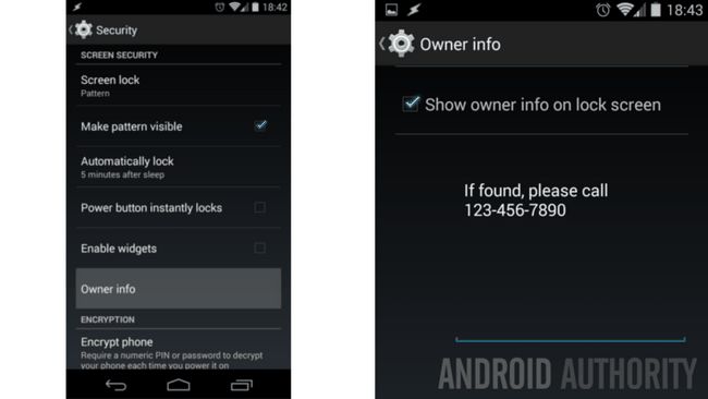 Dispositivo Android Seguridad Perdido Propietario Info