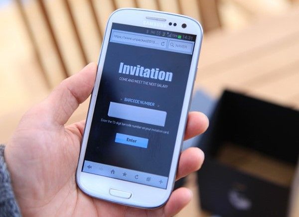 Samsung desempaquetado 2013 invitación