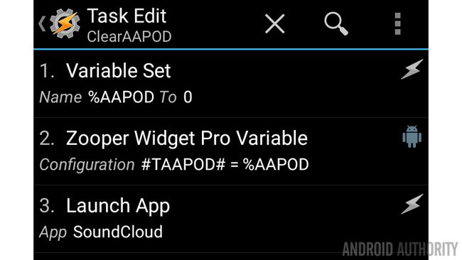 Tasker AAPodcast clara de tareas de notificación