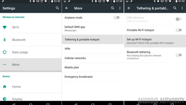 Configuración de punto de acceso móvil Android