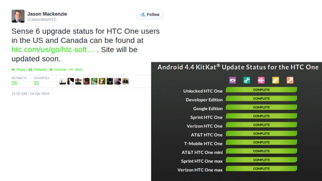 HTC uno Sense 6 Info Update Page