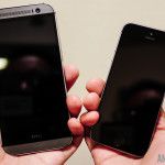 HTC uno m8 vs iphone 5s rápida mirada de mano aa (1 de 6)