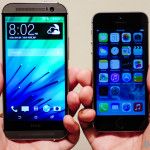 HTC uno m8 vs iphone 5s rápida de mano mirada a bis (4 de 6)