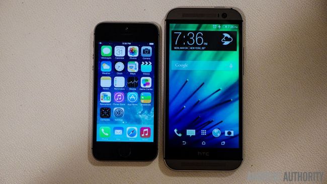 HTC uno m8 vs iphone 5s aa vistazo rápido (2 de 15)