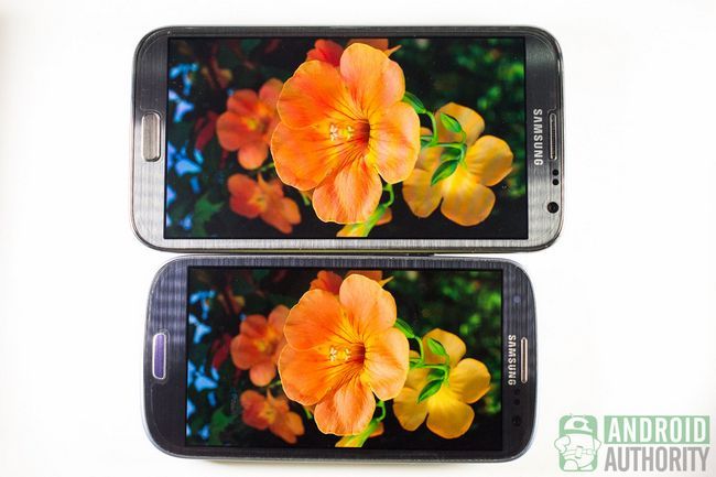 Galaxy Note 2 vs pantalla galaxia s3