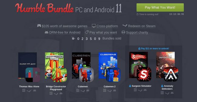 Humble Bundle para PC y Android 11