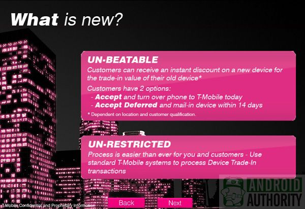 T-Mobile de permuta de fugas 1