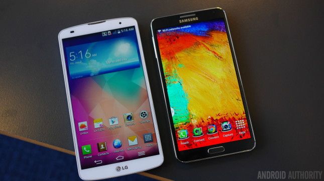 LG G Pro 2 vs Samsung Galaxy Note 3 bis 1