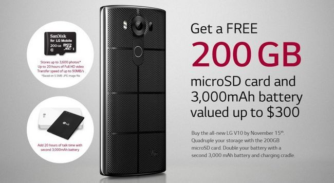 LG V10 accesorios gratis oferta