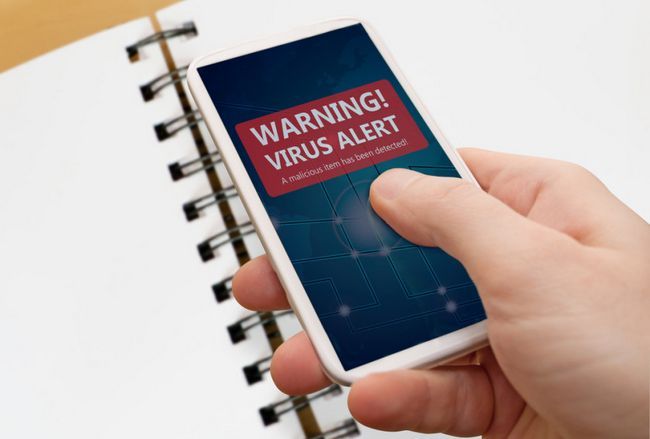 Alerta de virus adware Snartphone