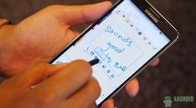 Galaxy Note 3 S Pen acción memo