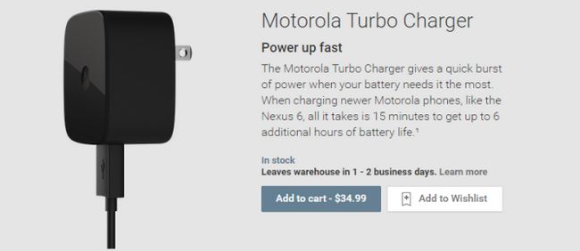 Fotografía - Motorola Turbo cargador disponible para su compra a través de la Play Store