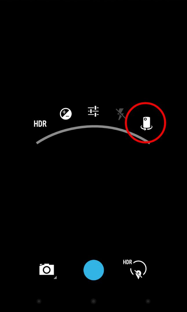 Nexus 5 en icono de interruptor de cámara en Android 4.3