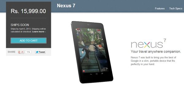 nexus 7 india