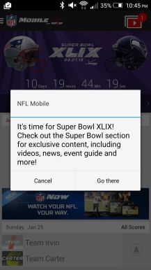 Fotografía - NFL Mobile App se actualiza para el Super Bowl XLIX, siquiera voy a incluir publicidad