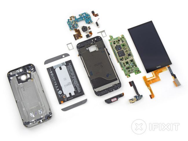 HTC uno m8 iFixit desmontaje
