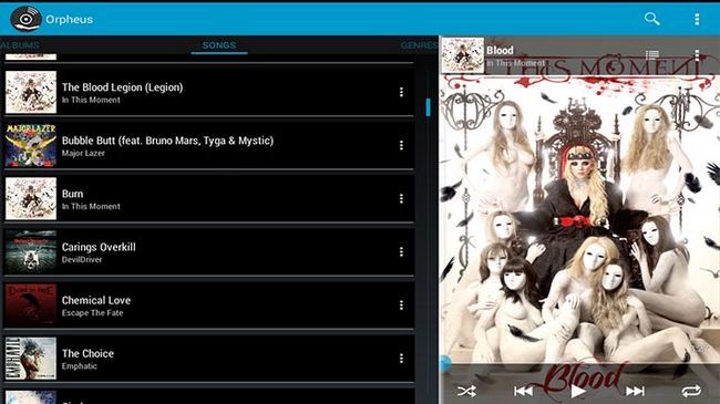 aplicaciones de Android reproductor de música orpheus