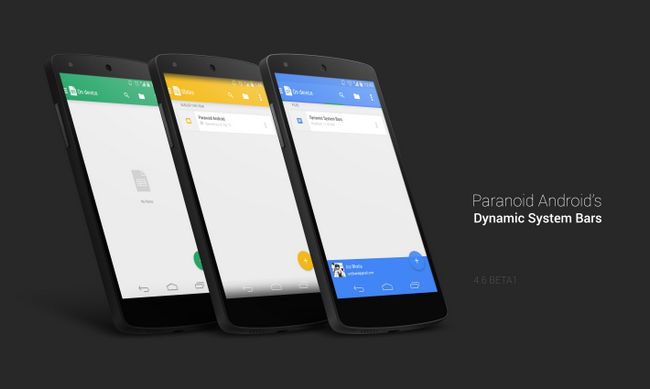 Paranoid Android 4.6 beta 1 bares sistema dinámico