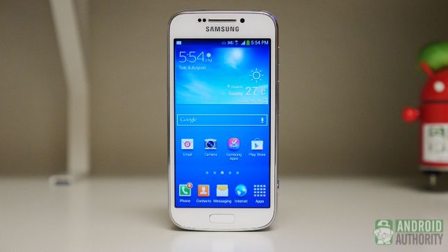 zoom aa frontal de diseño de pie Samsung Galaxy S4