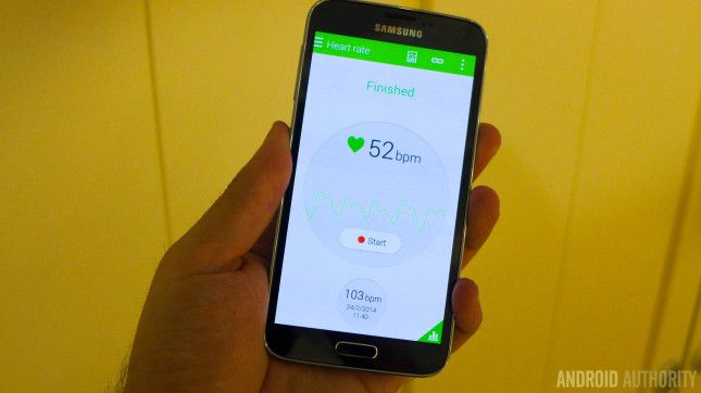 Samsung Galaxy S5 s frecuencia cardíaca salud vigilar 5