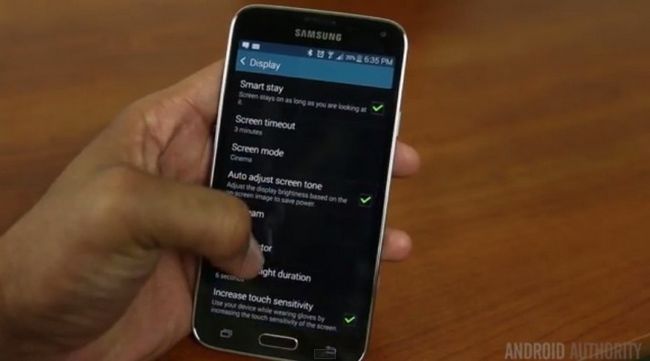 Samsung Galaxy S5 sensibilidad al tacto