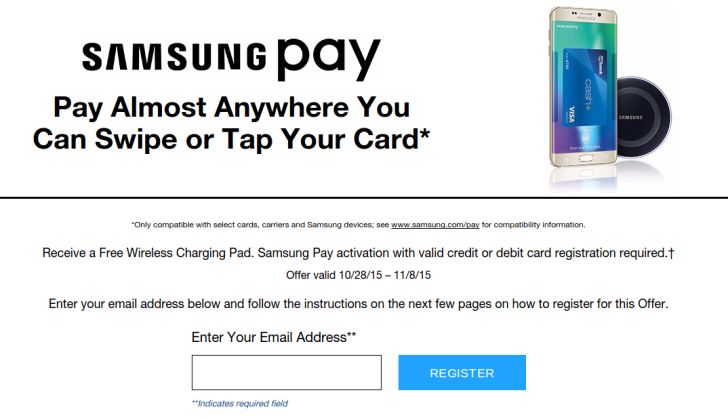 Fotografía - Samsung es la gente que activar Samsung pagar un cargador inalámbrico gratuito Hasta 08 de noviembre Dar
