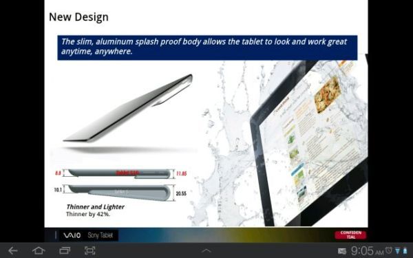 Fotografía - Fugas Sony Xperia Tablet, que llegará al mercado en septiembre a partir de las $ 450