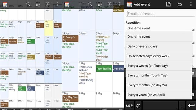 tocar calendario mejores aplicaciones de calendario para Android