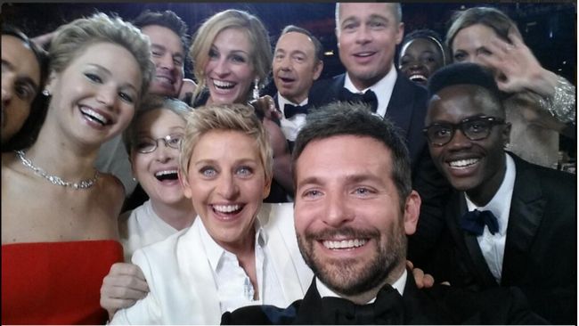 Ellen selfie celebridad en los Oscar 2014