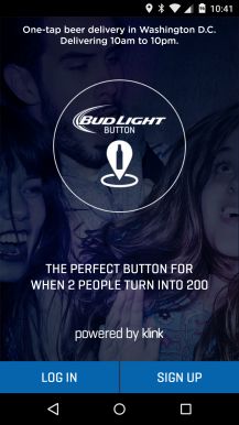 Fotografía - Los botones Bud Light Beer App Horarios Entregas a tu DoorstepAs tiempo que usted vive en DC