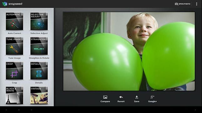 Mejores aplicaciones de edición de fotos Snapseed para Android