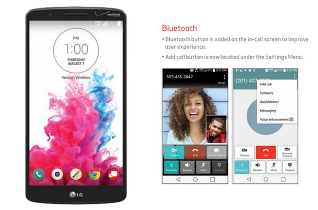 Fotografía - Verizon LG G3 Vista por la actualización de AIR añade algunos retoques de interfaz de usuario y Opciones HD Voice