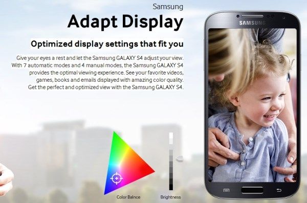 Galaxy S4 adaptarse pantalla AMOLED